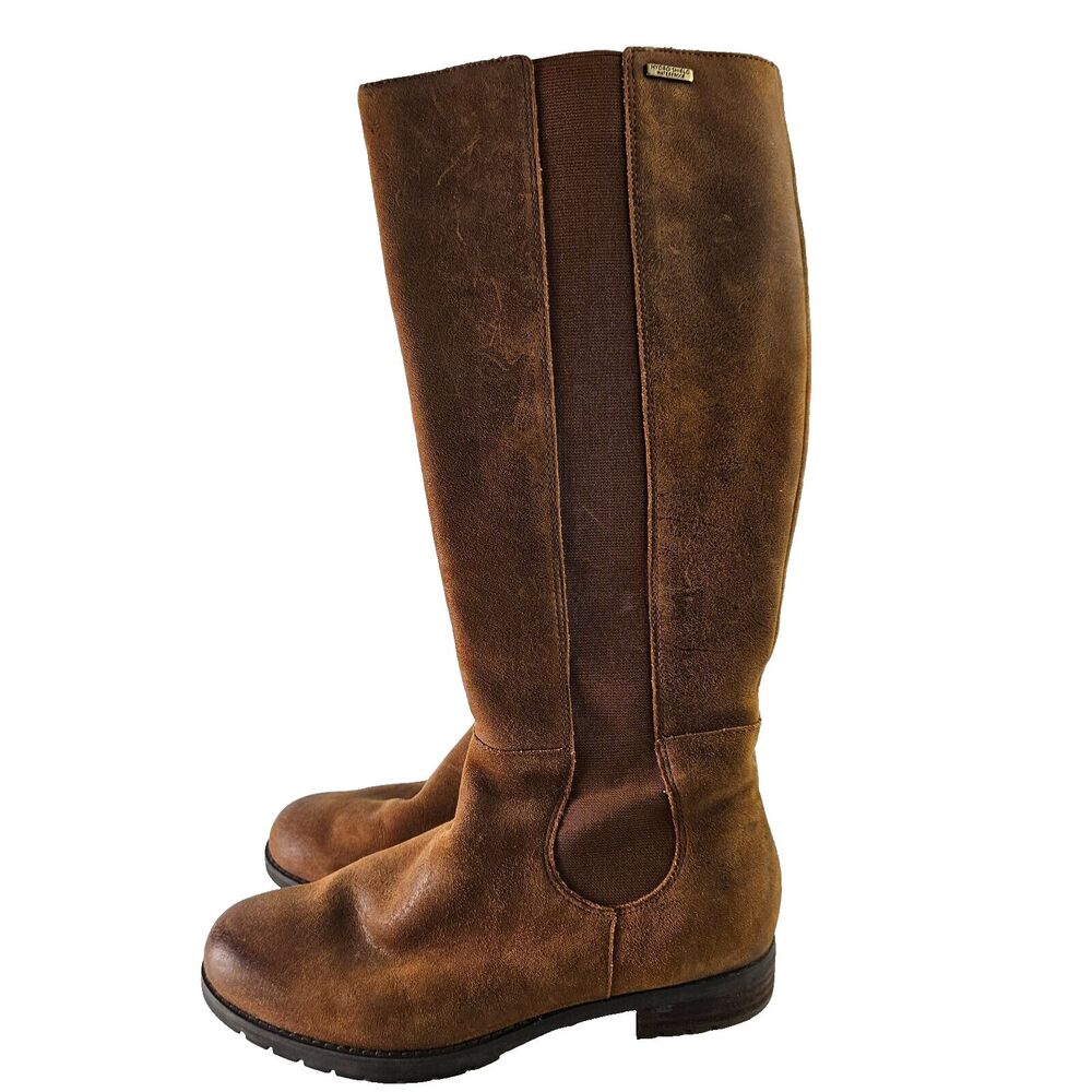 Brown Leather Knee-High Boots